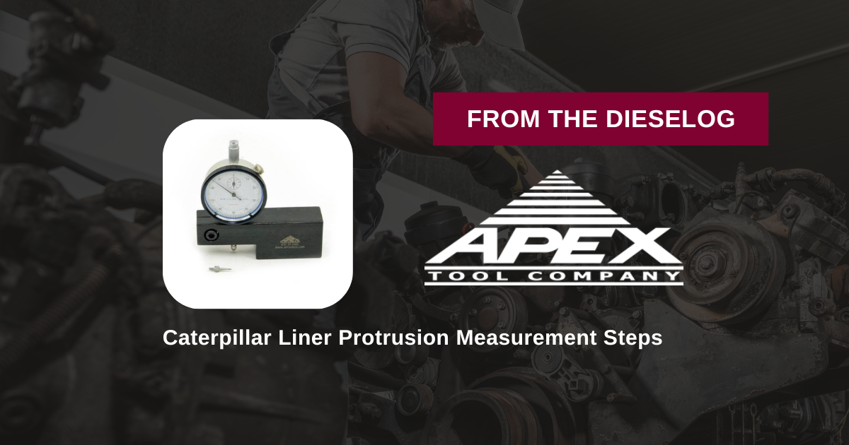 Step-by-step close up layout of heavy-duty metric liner protrusion dial gauge resting on a cylinder block deck
